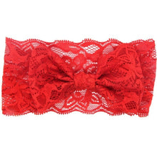Load image into Gallery viewer, Withe Lace Crystal Bow Flower Baby Headbands for girl Elastic Baby Accessories Kids headwear Newborn hairbands photography prop
