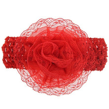 Load image into Gallery viewer, Withe Lace Crystal Bow Flower Baby Headbands for girl Elastic Baby Accessories Kids headwear Newborn hairbands photography prop
