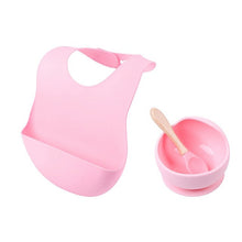 Load image into Gallery viewer, 1 Set Silicone Baby Feeding Bowl Sets Waterproof Spoon Non-Slip Feedings Silicone Bowl Tableware Teeth Baby Feeding Supplies
