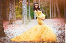 Load image into Gallery viewer, Long Sleeve Maternity Gown Lace Maxi Dress Photography Props Dresses splice Mesh Maternity Dresses For Photo Shoot Clothes