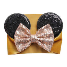 Load image into Gallery viewer, Fashion Baby Headbands Soft Velvet Newborn Glitter Bowknot Red Pink Color Turban Caps Christmas Bow Baby Hats