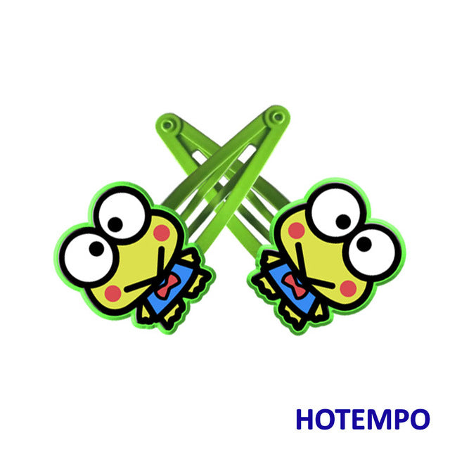 Japan Cute Cartoon Kerokero Keroppi Baby Girl Hair Accessories Kawaii Frog Hairpins Elastic Hair Bands Hair Clip for Kids Gift