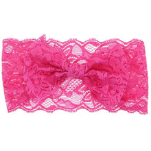 Load image into Gallery viewer, Withe Lace Crystal Bow Flower Baby Headbands for girl Elastic Baby Accessories Kids headwear Newborn hairbands photography prop
