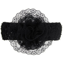 Load image into Gallery viewer, Withe Lace Crystal Bow Flower Baby Headbands for girl Elastic Baby Accessories Kids headwear Newborn hairbands photography prop
