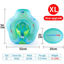 Load image into Gallery viewer, Baby Swimming Float Ring Inflatable Infant Floating Kids Swimming Pool Accessories Circle Bathing Inflatable Double Raft Rings
