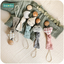 Load image into Gallery viewer, Bopoobo 1pc Baby Dummy Pacifier Chain Clip Cotton Cloth Plush Animal Toys Soother Nipples Holder Newborn Toy Feeding Accessories
