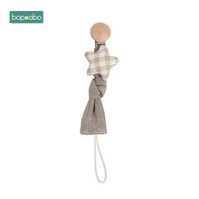 Load image into Gallery viewer, Bopoobo 1pc Baby Dummy Pacifier Chain Clip Cotton Cloth Plush Animal Toys Soother Nipples Holder Newborn Toy Feeding Accessories

