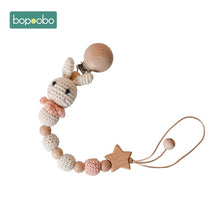 Load image into Gallery viewer, Bopoobo 1pc Baby Dummy Pacifier Chain Clip Cotton Cloth Plush Animal Toys Soother Nipples Holder Newborn Toy Feeding Accessories
