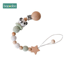 Load image into Gallery viewer, Bopoobo 1pc Baby Dummy Pacifier Chain Clip Cotton Cloth Plush Animal Toys Soother Nipples Holder Newborn Toy Feeding Accessories
