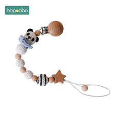Load image into Gallery viewer, Bopoobo 1pc Baby Dummy Pacifier Chain Clip Cotton Cloth Plush Animal Toys Soother Nipples Holder Newborn Toy Feeding Accessories
