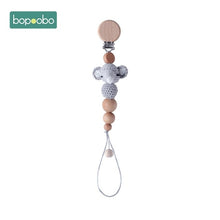 Load image into Gallery viewer, Bopoobo 1pc Baby Dummy Pacifier Chain Clip Cotton Cloth Plush Animal Toys Soother Nipples Holder Newborn Toy Feeding Accessories
