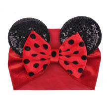 Load image into Gallery viewer, Fashion Baby Headbands Soft Velvet Newborn Glitter Bowknot Red Pink Color Turban Caps Christmas Bow Baby Hats
